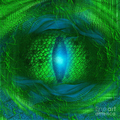 Reptiles Digital Art - Lucky Dragons Eye by Giada Rossi