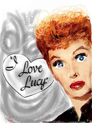 Celebrities Mixed Media - Lucy by Russell Pierce