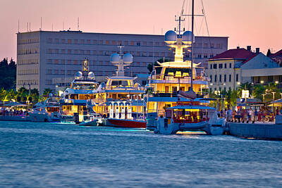 Vine Ripened Tomatoes - Luxury yachts on Split waterfront evening view by Brch Photography