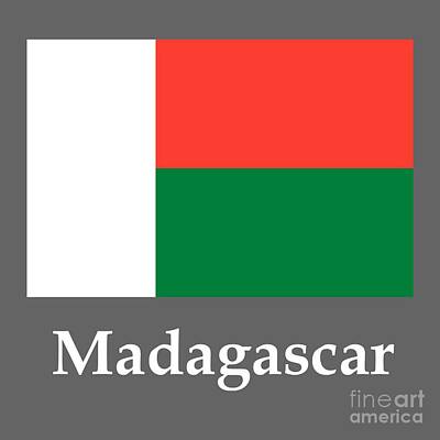 1-war Is Hell - Madagascar Flag And Name by Frederick Holiday