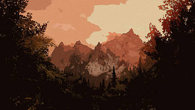 Mountain Paintings - Magical Horizons by AM FineArtPrints