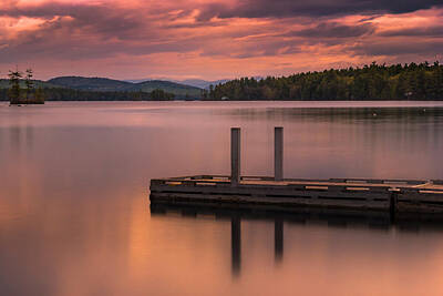 Antlers - Maine Highland Lake Boat Ramp at Sunset by Ranjay Mitra