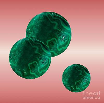 Nothing But Numbers Royalty Free Images - Malachite Circles on Pink Royalty-Free Image by Rachel Hannah