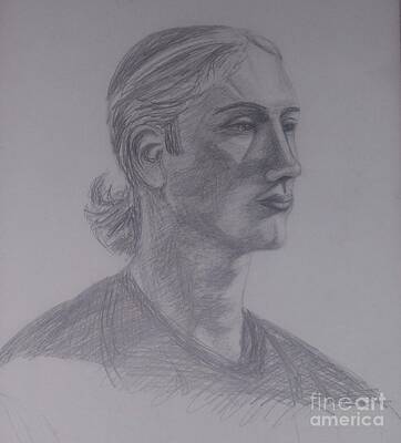 Best Sellers - Portraits Drawings - Male portrait sketch by Emily Young
