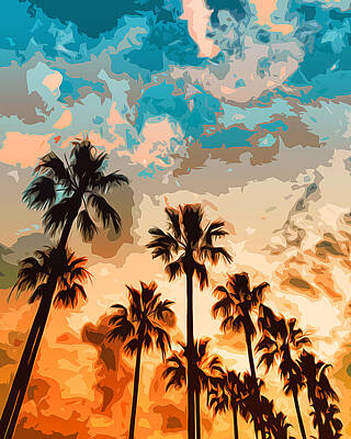 Recently Sold - Beach Paintings - Malibu Beach - Heavens Sky by AM FineArtPrints