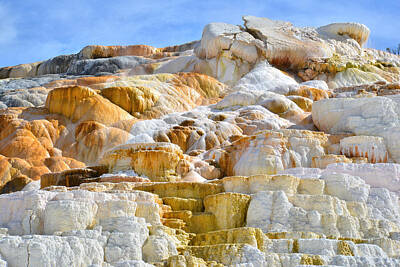 Curated Travel Chargers Royalty Free Images - Mammoth Hot Springs Royalty-Free Image by Ray Mathis