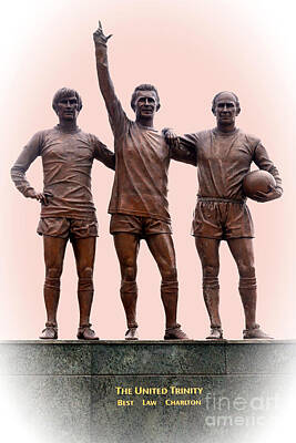 Football Royalty Free Images - Manchester United Trinity Royalty-Free Image by David Birchall