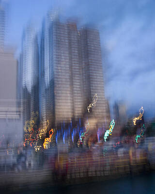 World Forgotten Rights Managed Images - Manhattan Lights 1088 Royalty-Free Image by Bob Neiman