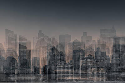 Skylines Digital Art - Manhattan Moves by Az Jackson