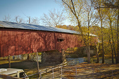 Music Royalty-Free and Rights-Managed Images - Mansfield covered bridge by Jack R Perry