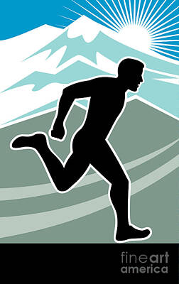 Athletes Digital Art - Marathon Runner by Aloysius Patrimonio