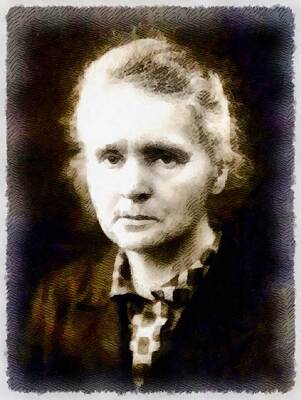 Thomas Kinkade Royalty Free Images - Marie Curie, Scientist Royalty-Free Image by Esoterica Art Agency