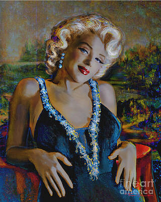Actors Rights Managed Images - Marilyn Monroe 126 Monalisa Royalty-Free Image by Theo Danella