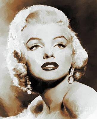 Actors Paintings - Marilyn Monroe, Actress, Model, Legend by Esoterica Art Agency