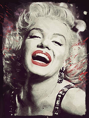 Actors Digital Art - Marilyn Monroe by Afterdarkness