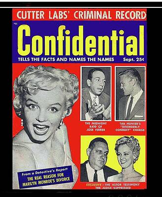 Actors Photos - Marilyn Monroe and Joe DiMaggio Confidential magazine September 1954 by David Lee Guss