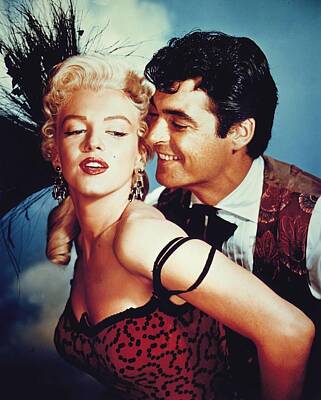 Actors Photos - Marilyn Monroe and Rory Calhoun River of No Return 1954 by David Lee Guss
