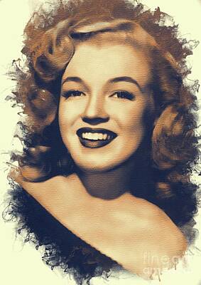 Actors Paintings - Marilyn Monroe, Hollywood Legend by Esoterica Art Agency