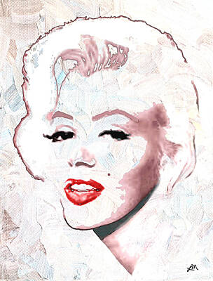 Actors Digital Art - Marilyn Monroe by Linda Mears