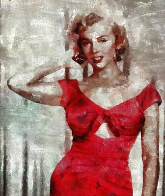 Celebrities Paintings - Marilyn Monroe by Esoterica Art Agency