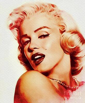 Actors Paintings - Marilyn Monroe, Movie Star by Esoterica Art Agency