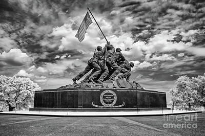Mans Best Friend Rights Managed Images - Marine Corps War Memorial Royalty-Free Image by Anthony Sacco