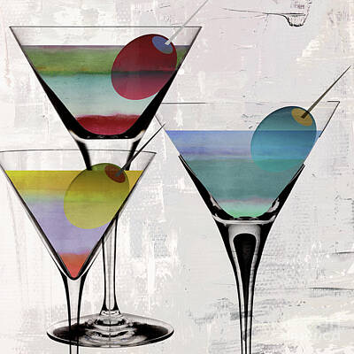 Surrealism Paintings - Martini Prism by Mindy Sommers