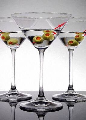 Martini Digital Art - Martini Shaken not Stirred by Charmaine Zoe