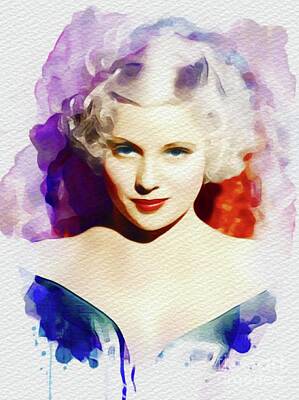 Street Posters Royalty Free Images - Mary Carlisle, Vintage Movie Star Royalty-Free Image by Esoterica Art Agency