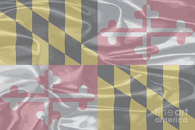 Easter Egg Hunt Royalty Free Images - Maryland State Silk Flag Royalty-Free Image by Bigalbaloo Stock