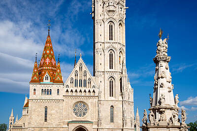 Negative Space Rights Managed Images - Matthias Church and Trinity Column Budapest Royalty-Free Image by Matthias Hauser