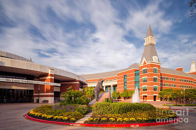 Football Royalty Free Images - McLane Student Life Center and Sciences Building - Baylor University - Waco Texas Royalty-Free Image by Silvio Ligutti