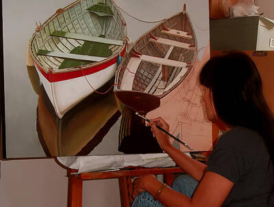 Airplane Paintings Royalty Free Images - Me At Work 3 Royalty-Free Image by Thu Nguyen