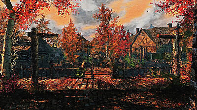Bowling - Medieval village - 02 by AM FineArtPrints
