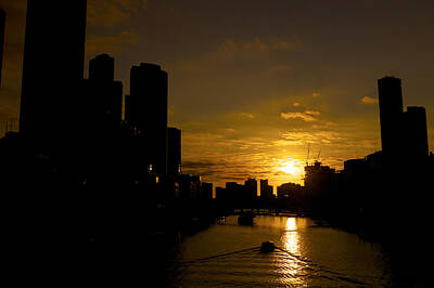 Snails And Slugs - Melbourne sunset view by Win Naing