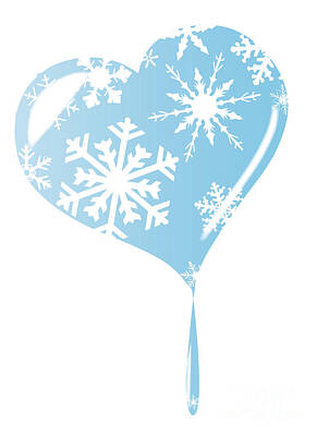Landscapes Kadek Susanto Royalty Free Images - Melting Ice Heart Royalty-Free Image by Bigalbaloo Stock