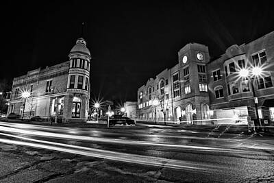 Cj Schmit Rights Managed Images - Menomonee and Underwood at Night Royalty-Free Image by CJ Schmit