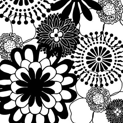 Pineapple - Metro Retro Vintage Modern Black and White  by Mindy Sommers