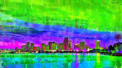 Little Mosters - Miami Skyline 143 - PA by Leonardo Digenio
