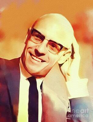 Romantic French Magazine Covers - Michel Foucault, Literary Legend by Esoterica Art Agency