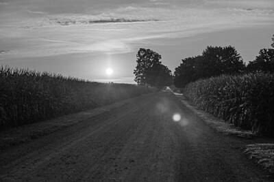 Route 66 - Michigan Back road in the morning  by John McGraw