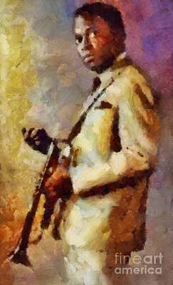 Rock And Roll Paintings - Miles Davis, Jazz Legend by Esoterica Art Agency