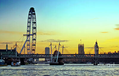 London Skyline Photos - Millennium Sunset by Terri Waters