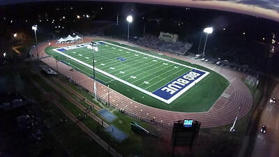 Football Royalty Free Images - Millikin Football Field Royalty-Free Image by George Strohl