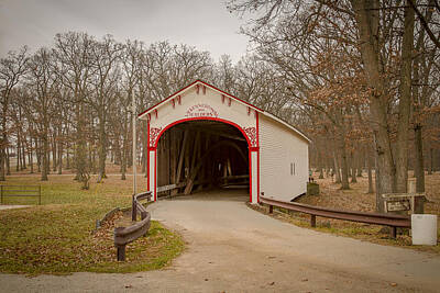 Music Royalty-Free and Rights-Managed Images - Milroy/Crown Point covered bridge by Jack R Perry