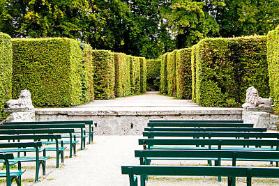 Historical Figures Rights Managed Images - Mirabell Gardens Maze Royalty-Free Image by Robert Meyers-Lussier
