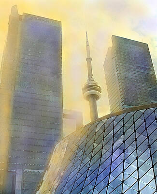 Christian Paintings Greg Olsen Rights Managed Images - Misty CN Tower Royalty-Free Image by Ian  MacDonald