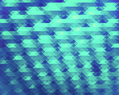 Abstract Royalty-Free and Rights-Managed Images - Modern Fashion Abstract Color Pattern in Blue   Green by Philipp Rietz