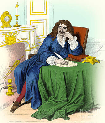 Celebrities Photos - Moliere, French Playwright And Actor by Science Source