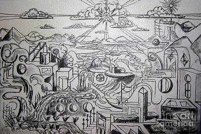 Surrealism Drawings Royalty Free Images - Monas Painting Royalty-Free Image by Timothy Foley